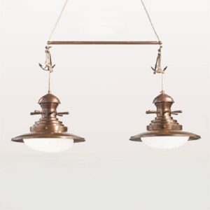 Svítidlo Cremasco bílá mražená mosaz/sklo/textil