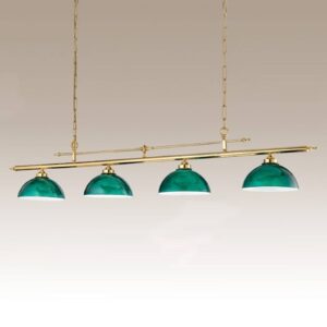 Svítidlo Cremasco zelená/zlatá sklo/mosaz