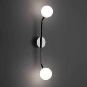 Svítidlo Decor Walther černý/satinovaný železo/sklo