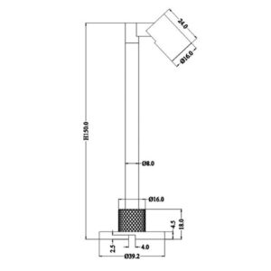 Svítidlo Deko-Light černý hliníkový odlitek