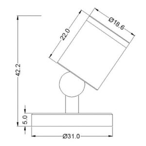 Svítidlo Deko-Light stříbrný hliníkový odlitek