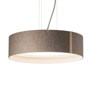 Svítidlo Domus šedá/bílá/světlé dřevo plsť/dub/akrylové sklo/kov/nerezová ocel