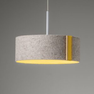 Svítidlo Domus šedá/kari/světlé dřevo plsť/dub/akrylové sklo/kov