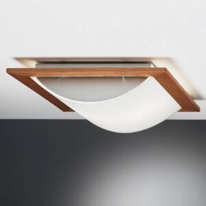 Svítidlo Domus olše třešňově zbarvená/bílá dřevo/hliník/lunopal