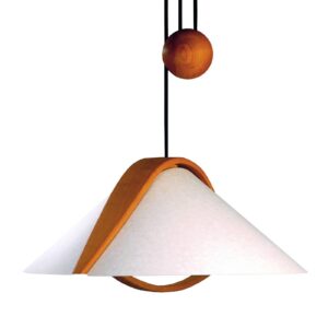 Svítidlo Domus hnědá/bílá olšové dřevo/lunolit