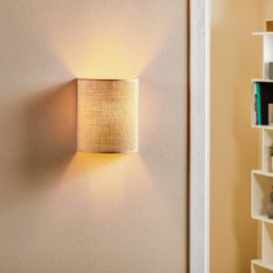 Svítidlo Duolla přírodní hnědá juta textilní