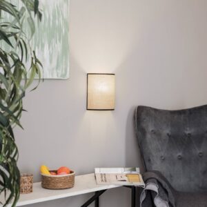 Svítidlo Duolla přírodní hnědá/černá juta textilní