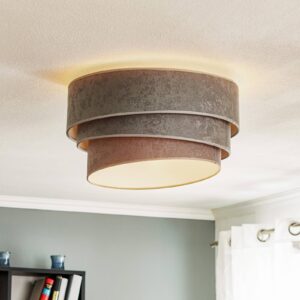 Svítidlo Duolla šedý/bílý textilie/PVC