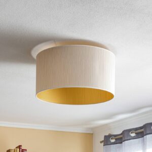 Svítidlo Duolla zlatá strukturovaná/zlatá matná textilie/PVC