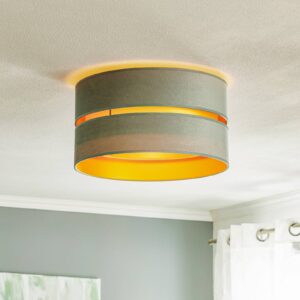 Svítidlo Duolla mátově zelená/zlatá samet