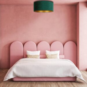 Svítidlo Duolla tmavě zelená/zlatá samet