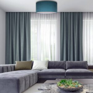 Svítidlo Duolla tyrkysový/bílý látka