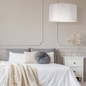 Svítidlo Duolla bílá textilie/PVC