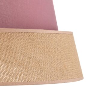 Svítidlo Duolla hnědá/růžová juta textilní/bavlněná textilie