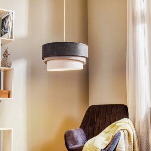 Svítidlo Duolla tmavě šedá/světle šedá/šedá/bílá samet