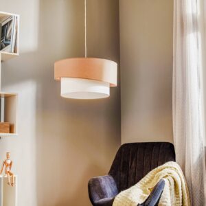 Svítidlo Duolla cappuccino/bílá bavlna