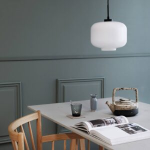 Svítidlo Dyberg Larsen bílá/černá sklo