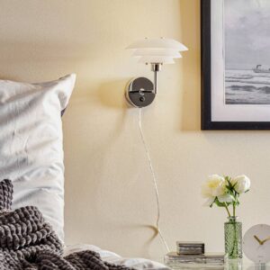 Svítidlo Dyberg Larsen opálová bílá/chrom sklo/kov