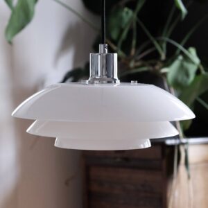 Svítidlo Dyberg Larsen opálová bílá/chrom sklo