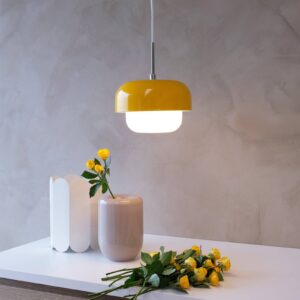 Svítidlo Dyberg Larsen žlutý/bílý kov/sklo