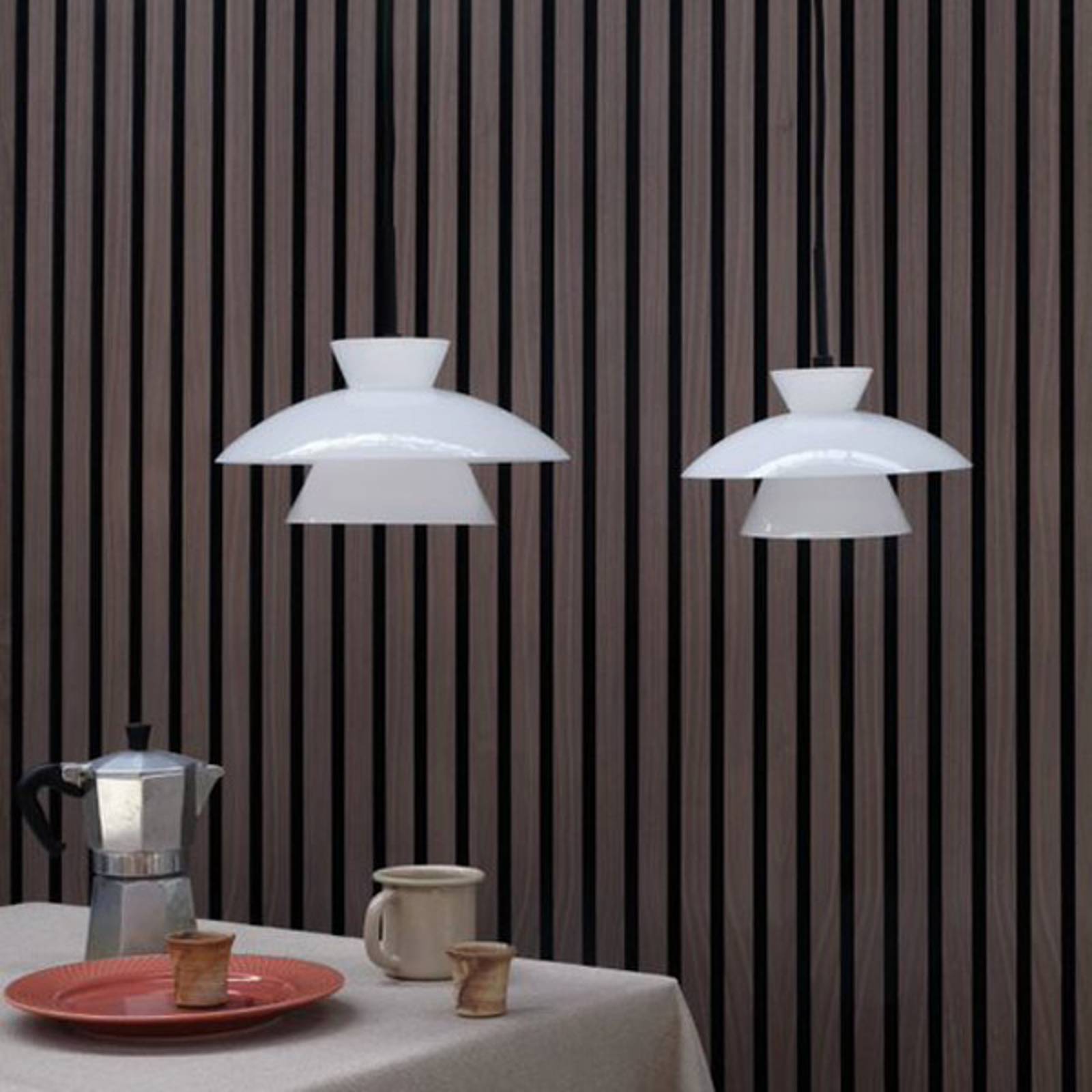 Svítidlo Dyberg Larsen opálově bílá sklo