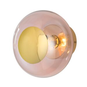 Svítidlo EBB & FLOW zlatá/růžovo-hnědá sklo/kov/plast