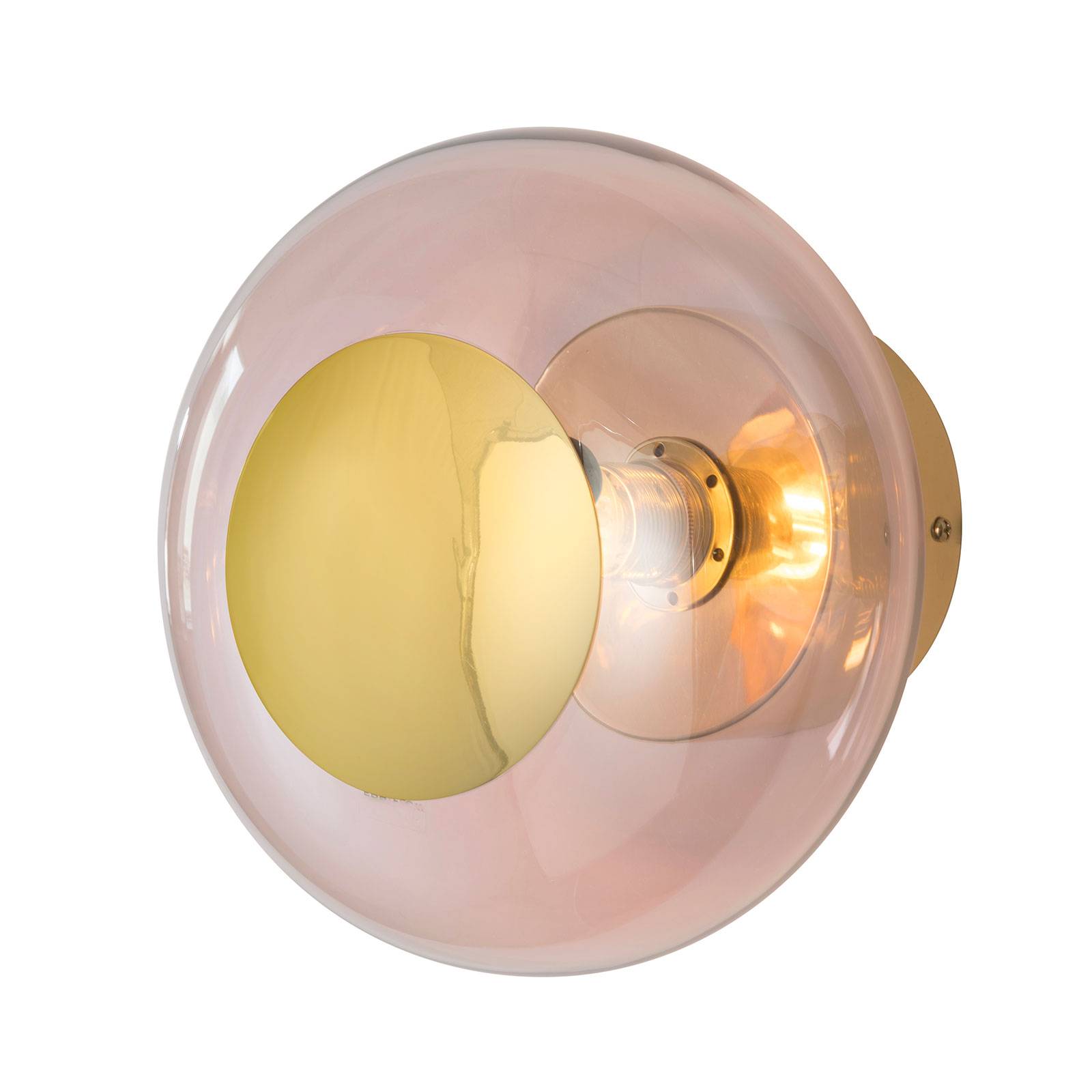 Svítidlo EBB & FLOW zlatá/růžovo-hnědá sklo/kov/plast