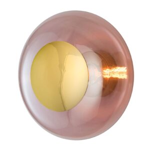 Svítidlo EBB & FLOW zlatá/růžovo-hnědá sklo/kov/plast