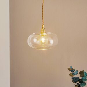 Svítidlo EBB & FLOW čirá/zlatá sklo/kov