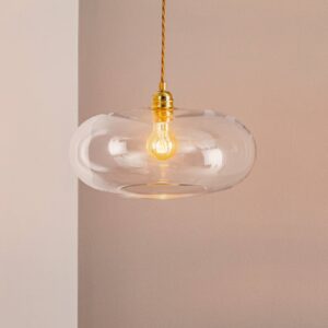 Svítidlo EBB & FLOW čirá/zlatá sklo/kov