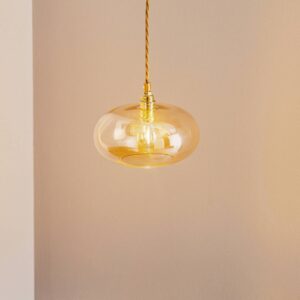 Svítidlo EBB & FLOW zlato kouřové-transparentní/zlatá sklo/kov/textilie