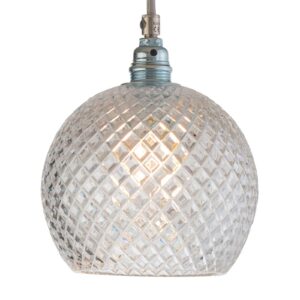 Svítidlo EBB & FLOW čirá/stříbrná sklo/kov/textilie