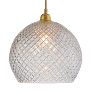 Svítidlo EBB & FLOW čirá/zlatá sklo/kov/textilie