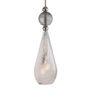 Svítidlo EBB & FLOW stříbrná/čirá/kouřově šedá křišťálové sklo/sklo/kov/textil