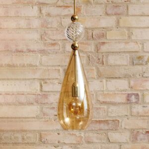 Svítidlo EBB & FLOW zlatá/kouřová zlatá/čirá křišťálové sklo/sklo/kov/textil