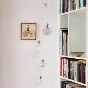 Svítidlo EBB & FLOW stříbrná/čirá křišťálové sklo/kov/plast