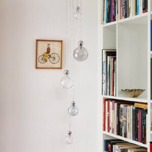 Svítidlo EBB & FLOW stříbrná/čirá křišťálové sklo/kov/plast