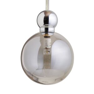 Svítidlo EBB & FLOW stříbrná/kouřově šedá sklo/kov/plast