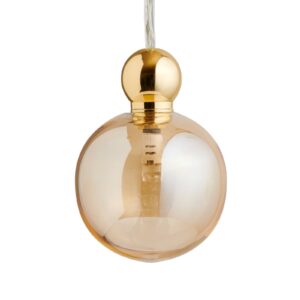 Svítidlo EBB & FLOW zlatá/kouřová zlatá sklo/kov/plast