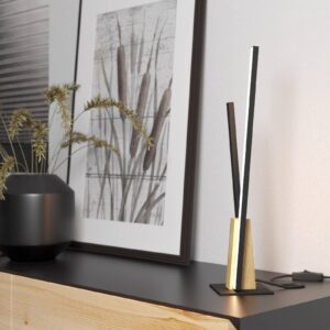 Svítidlo EGLO černá/světlé dřevo hliník/ocel/dřevo