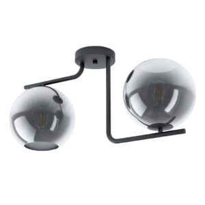 Svítidlo EGLO černá/průhledná-černá ocel/sklo