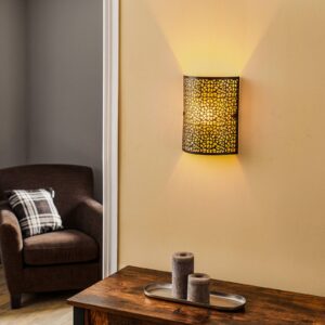 Svítidlo EGLO antická hnědá/champagne kov/sklo