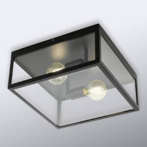 Svítidlo EGLO černá/čirá kov/sklo