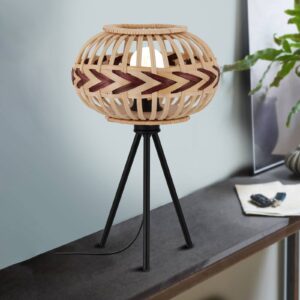 Svítidlo EGLO přírodní/vínová/černá dřevo/ocel