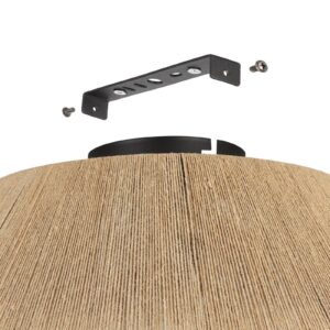 Svítidlo EGLO béžová/černý přírodní příze/ocel