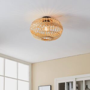 Svítidlo EGLO bambus přírodní/černá bambus/ocel