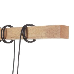 Svítidlo EGLO světlé dřevo/černá kov/dřevo
