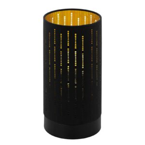 Svítidlo EGLO černá/zlatá textil/ocel