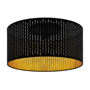 Svítidlo EGLO černá/zlatá textil/ocel