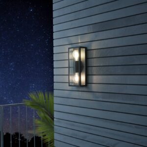 Svítidlo EGLO černá/čirá ocel/sklo